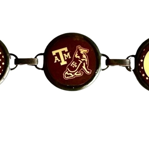 Texas A&M University Aggies Logo Memorabilia Souvenir Bracelet and Earring Set - Picture 4 of 6